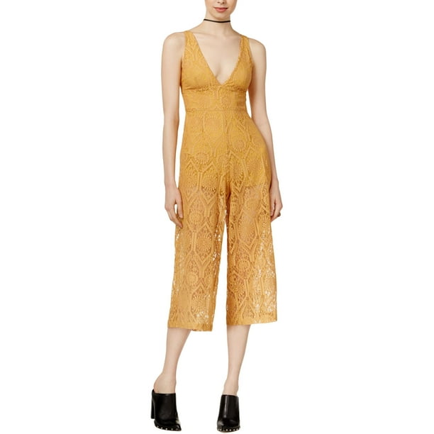 MINKPINK Womens Lace Jumpsuit MINKPINK Womens Lace Jumpsuit